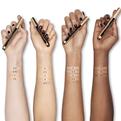 yves saint laurent touche éclat high cover stylo concealer|ysl touche eclat colour chart.